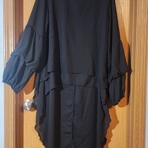 Black Flowing Blouse